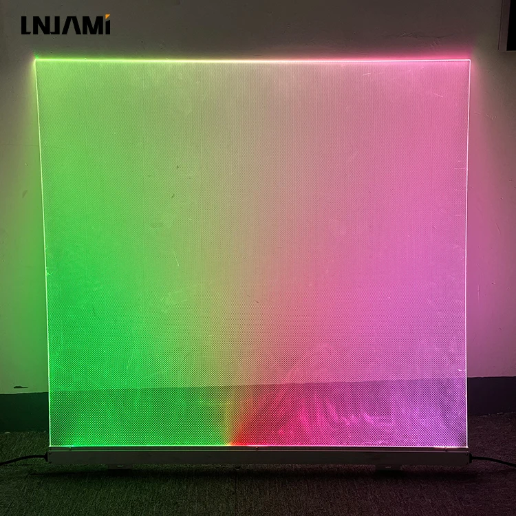 LNJAMI IP66 LED Light Guide Panel Customized Dotting Transparent Acrylic Light Guide Plate For Building Panel Facade Lights