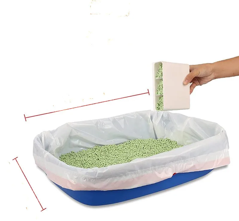 Biodegradable Cat Litter Tray Liners Durable Drawstring Cat Waste Litter Bags Pet Cat Litter Tray Liner