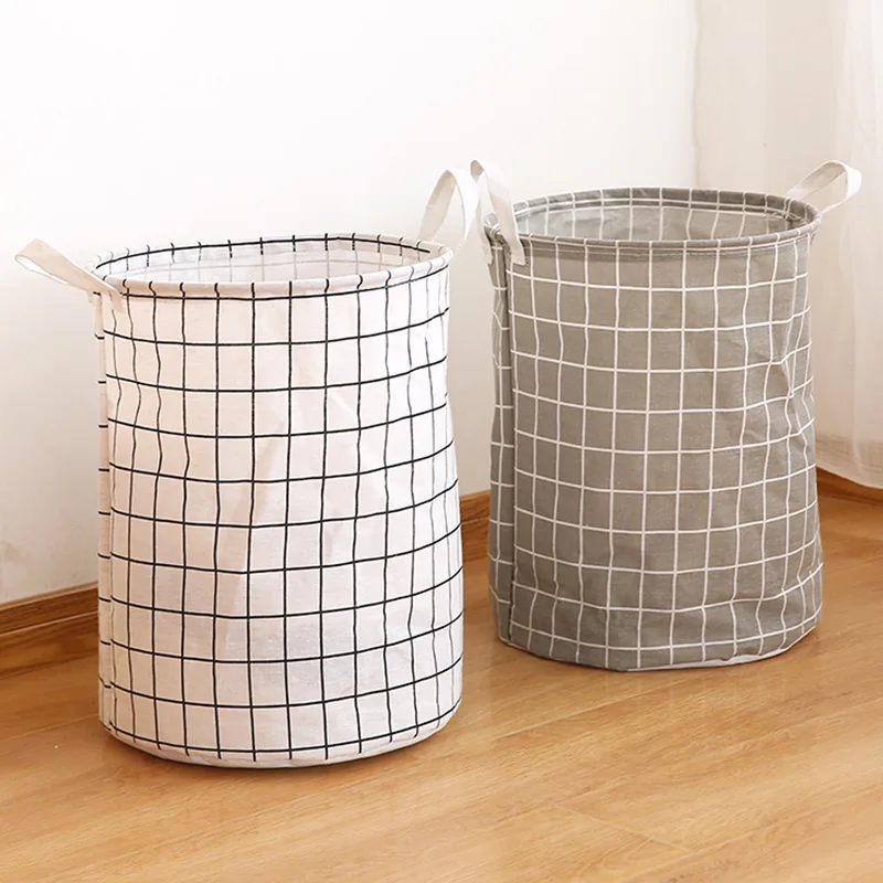 Large Capacity Modern lattice Design Foldable space saving storage Laundry Basket With Handle