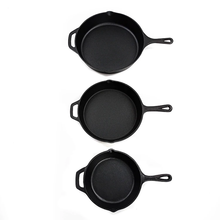 Factory Cast Iron Cookware Sets Frying Pan Set Non Stick Pot Kitchen Egg Round Frying Pan
