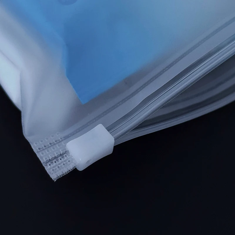 custom printing logo cpe frosted poly bag with zipper resealable matte plastic/frosted slider zip lock packaging bags for pac