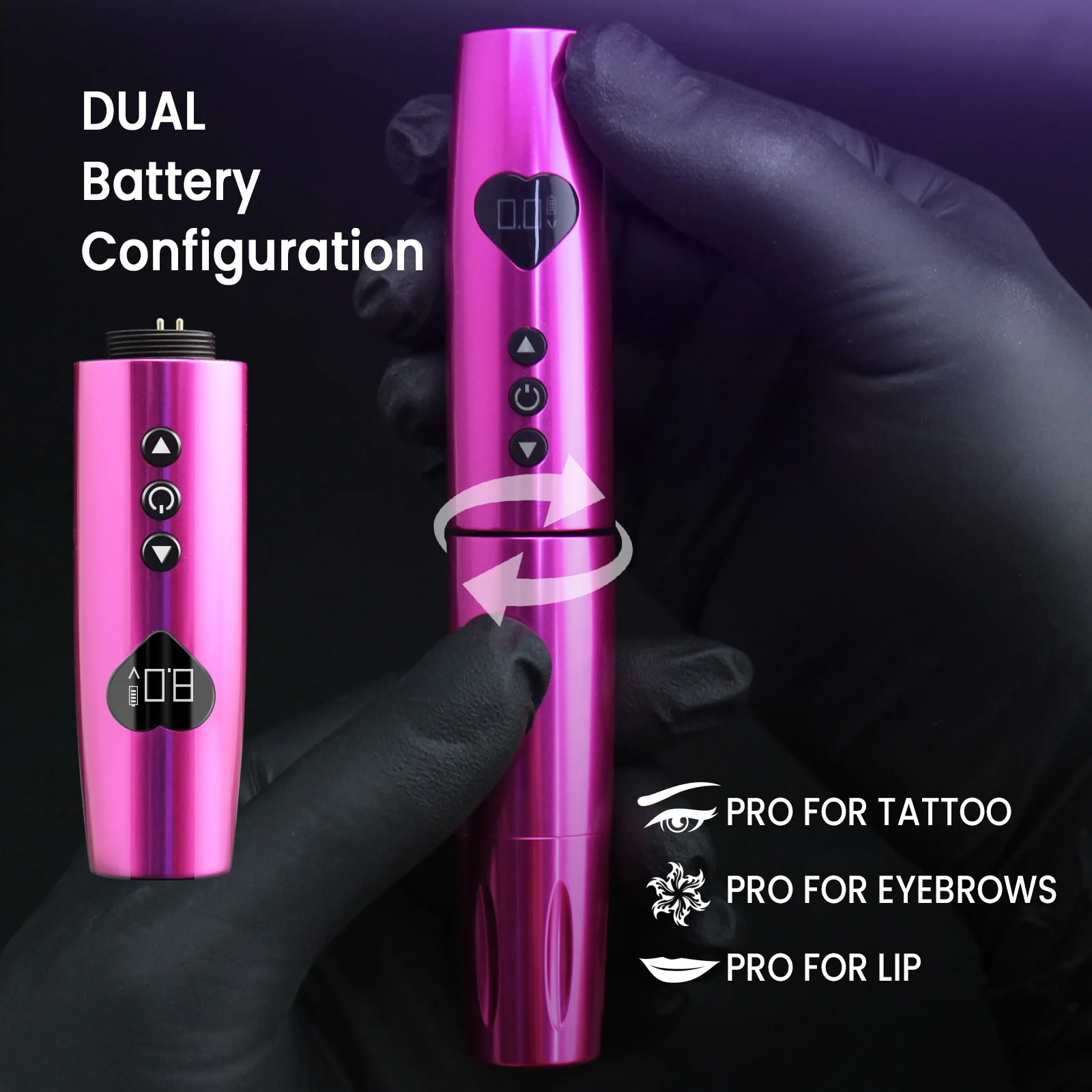 Discover 800mAh 2 Battery Permanent Makeup PMU SMP EyeBrow Lip Eyeline Wireless Rotary  Tattoo Pen Machine