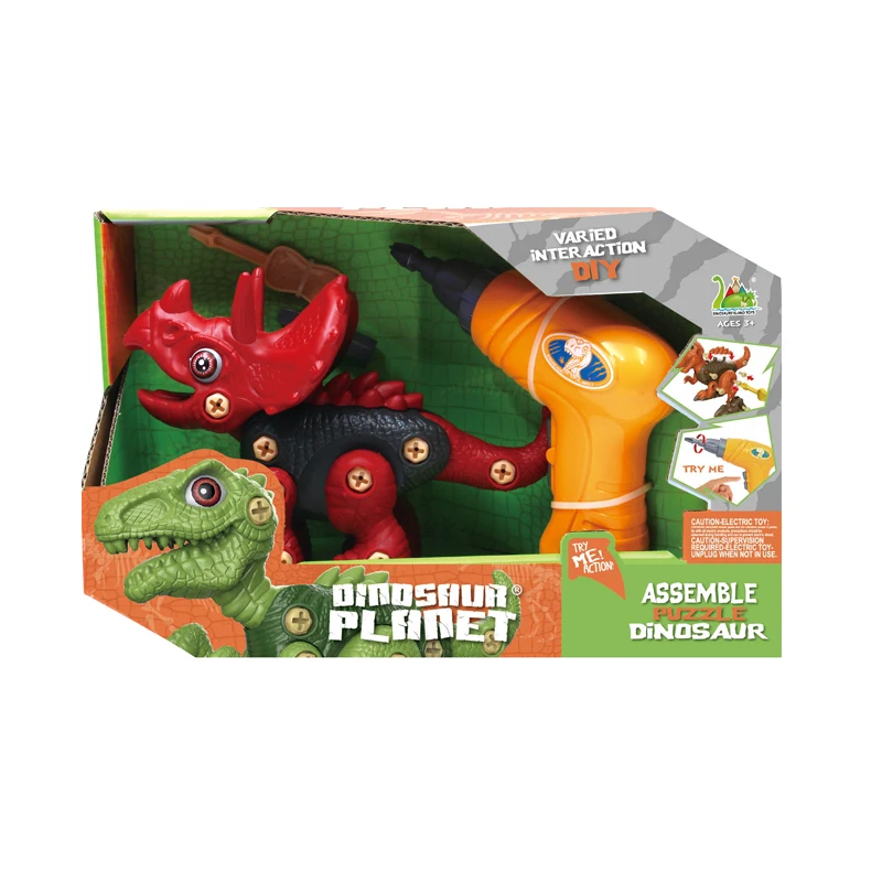 2020 Amazon Top Electronic drill Assemble Puzzle Toys DIY Take Apart Toy Dinosaur Play Set for Kids  Online for Sale