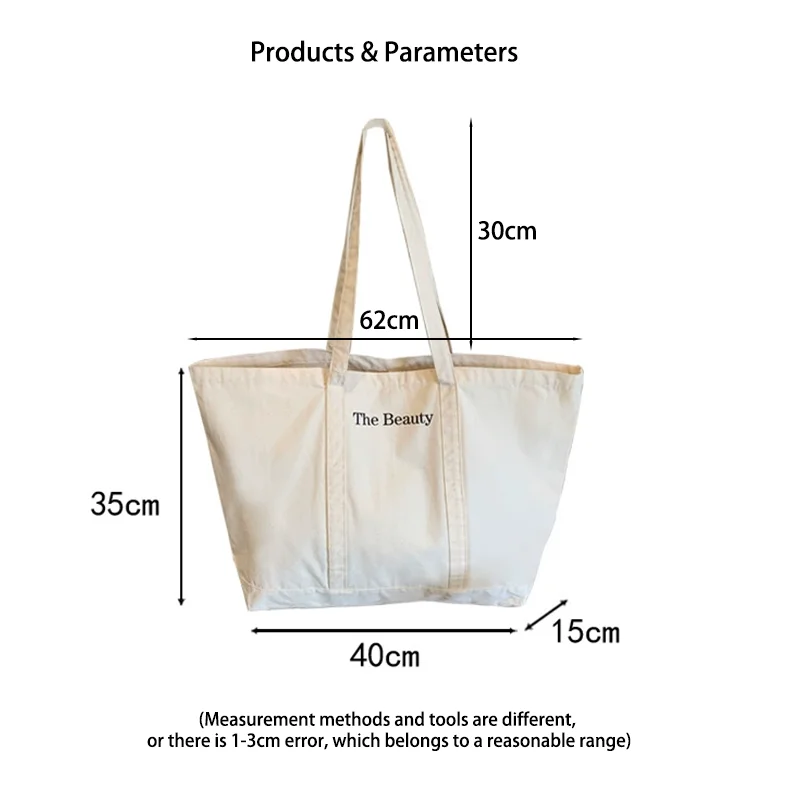 Custom Printed Logo Large Size Women Shopping Tote Bag Eco-friendly Reusable Tote Canvas Bags