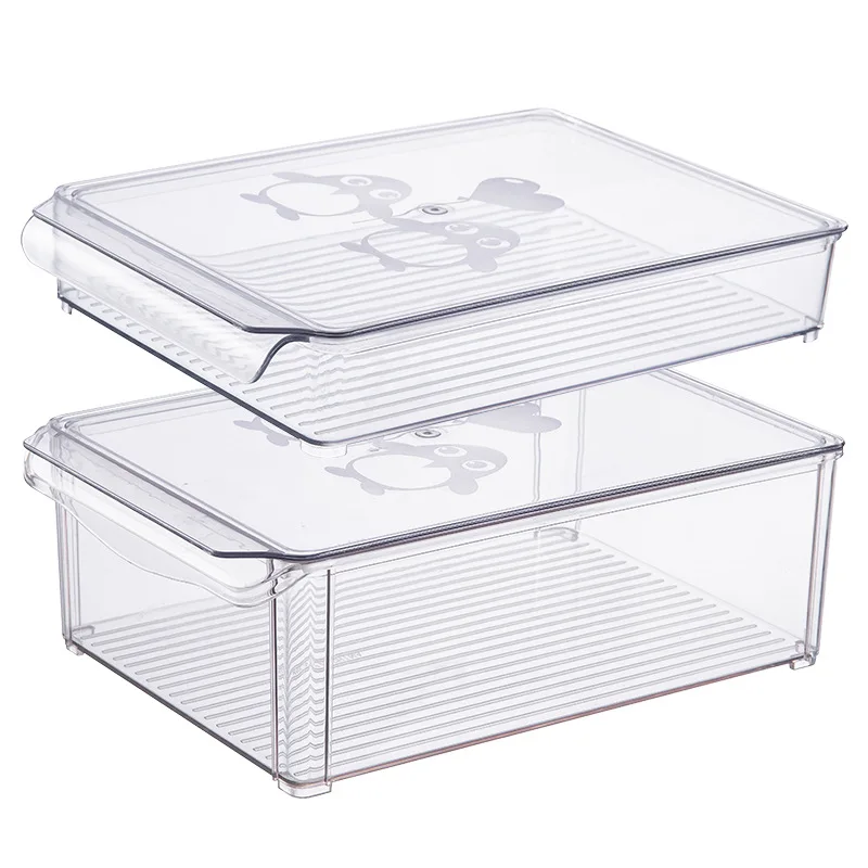 New Transparent Storage Box With Lid Can Be Stacked Storage Box Fruit  Vegetable Storage