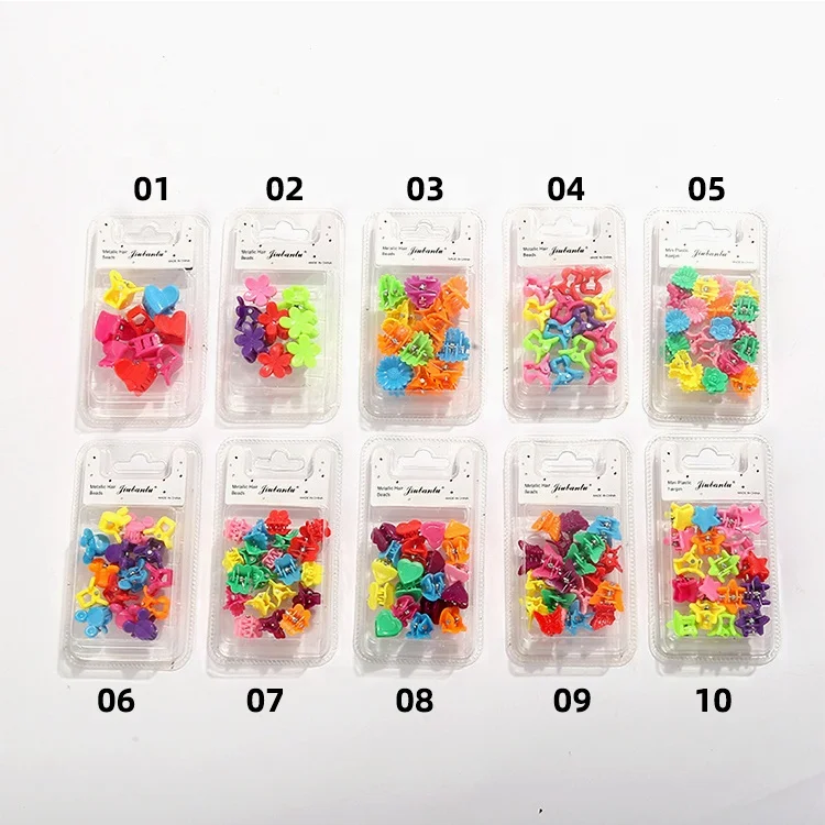 Lovely Heart Flower Butterfly Plastic Mini Hair Claw Clips For Little Girls Kid Hair Accessories