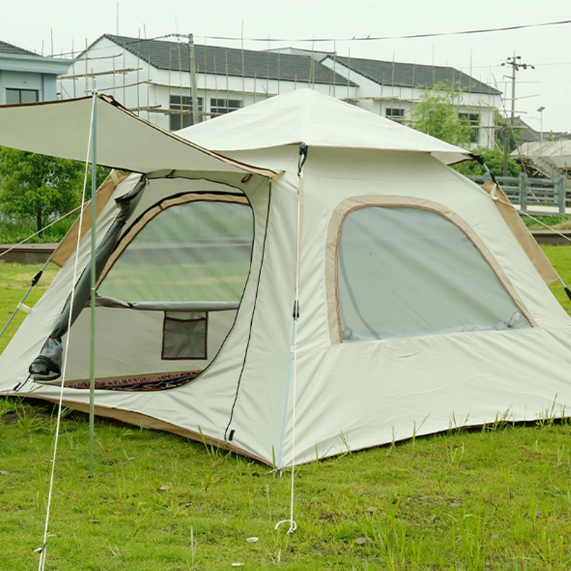 Alocs Custom Waterproof Hiking Outdoor Large Tent Foldable barraca de Camping Equipment Automatic Family Tent