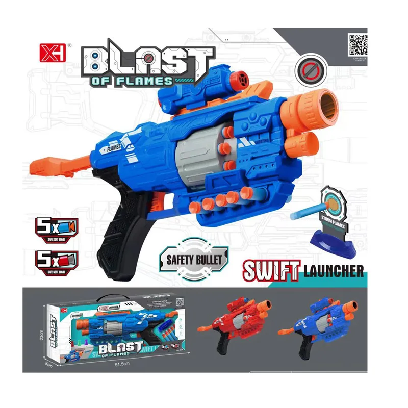 Tiktok 2024 New Style Soft Bullet Gun Plastic Pistol Nerfs Gun 1911 Shell Ejecting Toy Gun For Children Boys