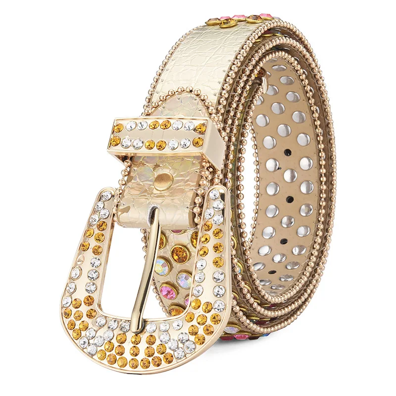 Ремни BB с коричневыми кристаллами