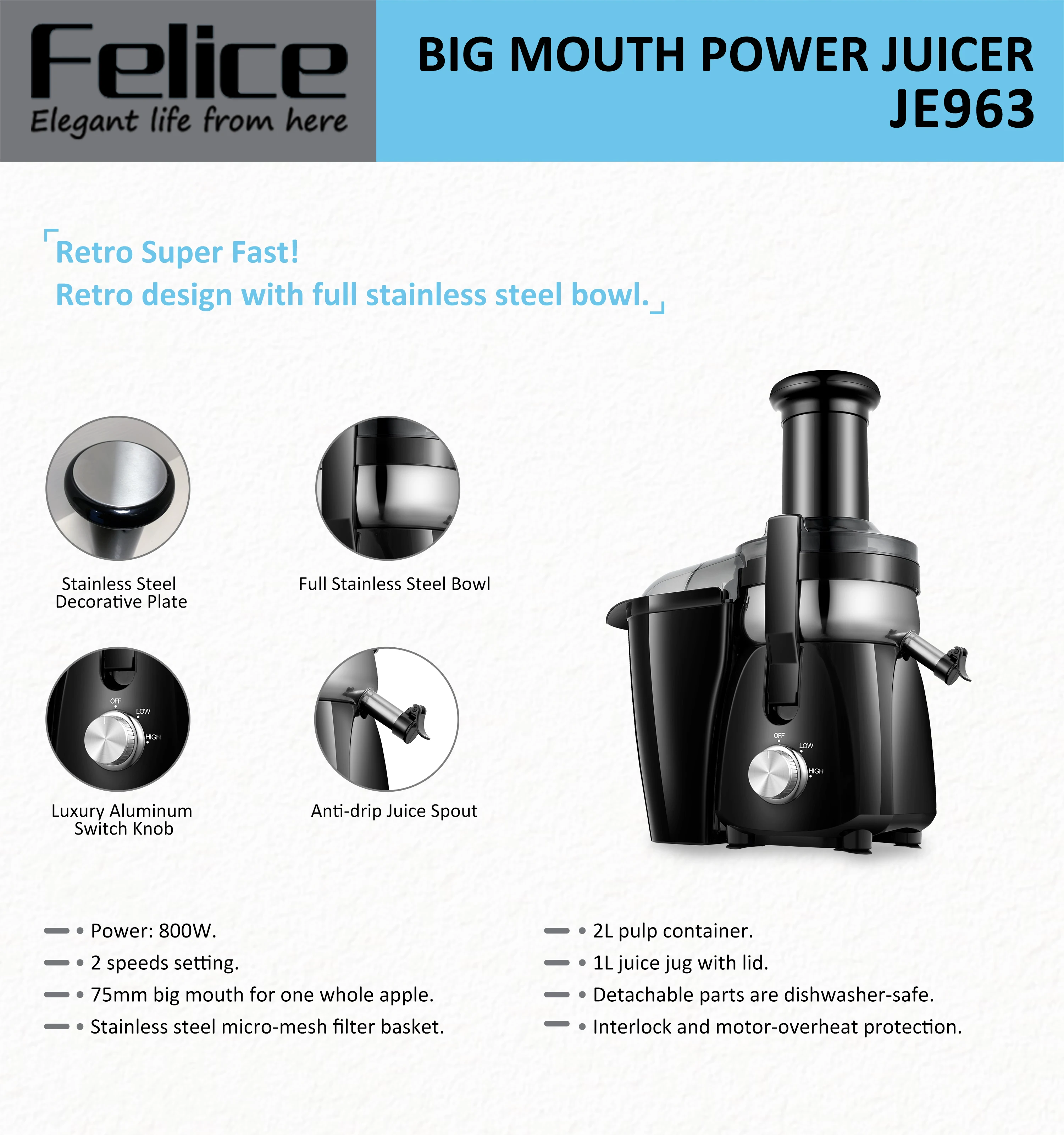 Juicer Blender Portable Personal Juicer Fruit Citrus Orange Squeezer Grape Juicer Machine Electric Plastic Stainless Steel 700