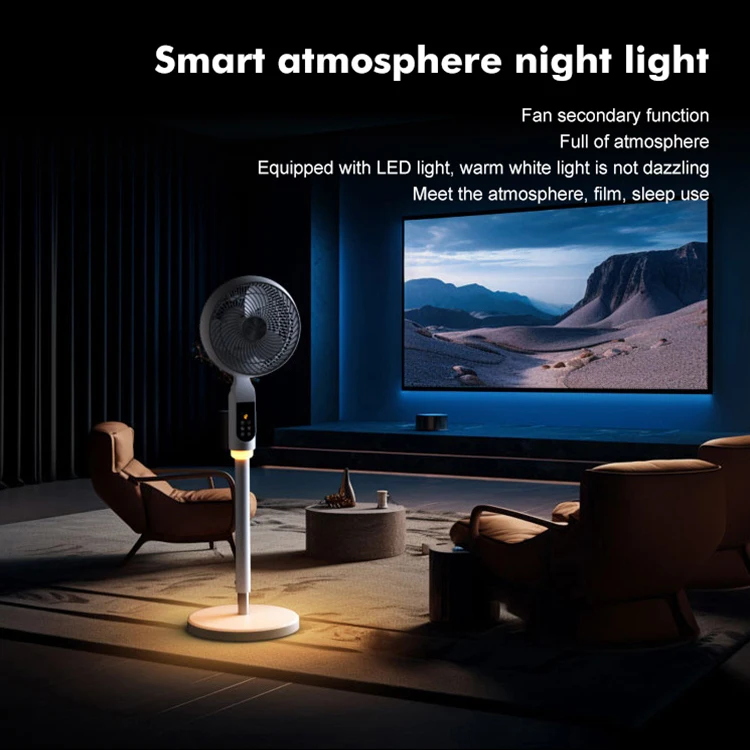 Factory Price Indoor Remote Control Electric Floor Fan With Timer 4 Modes 12 Wind Speeds Bldc Standing Fan