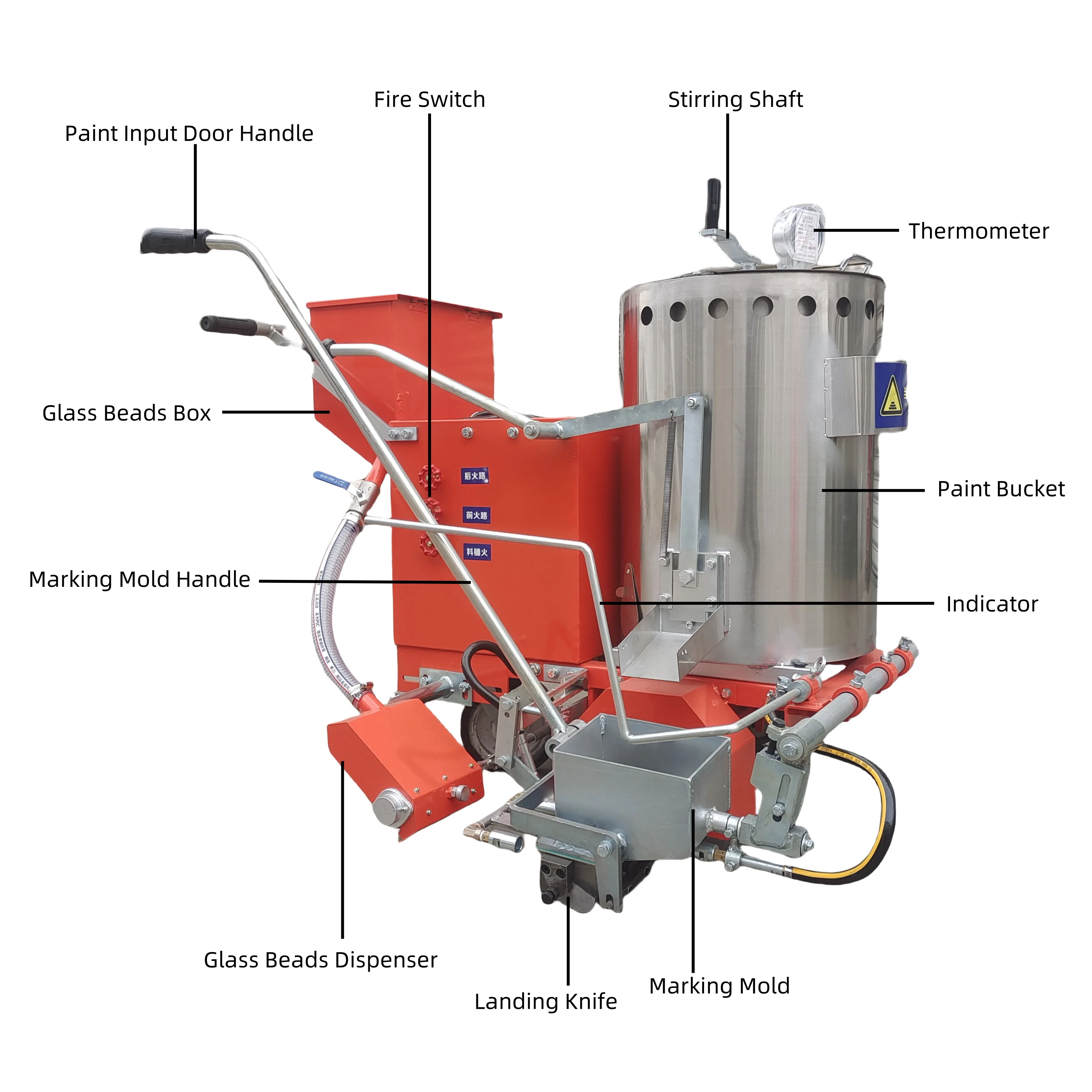 Factory Wholesale Upgraded Hot Melt Scribing Clip Painting Line Striper Self Propelled New Automatic Painting Machine