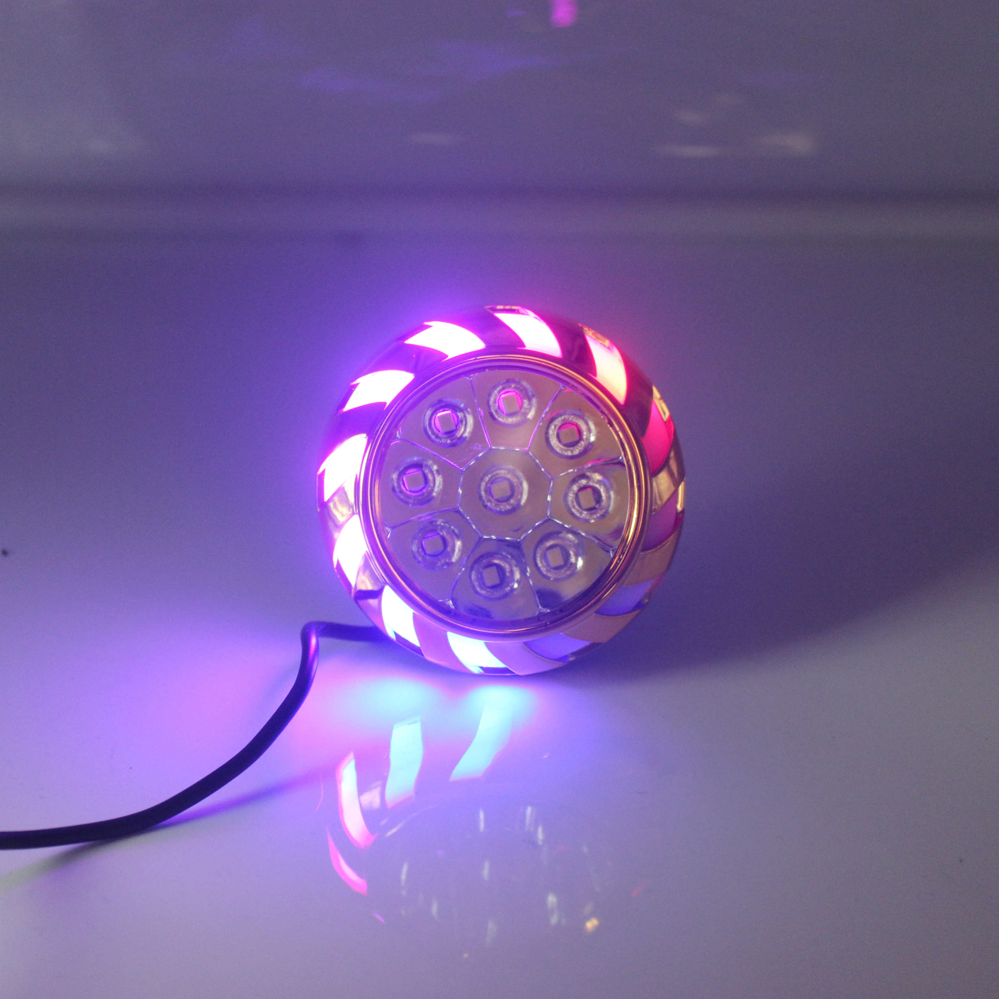 Colorful 9-light LED motorcycle rearview mirror headlight 12V electric vehicle external light motorcycle modified spotlight
