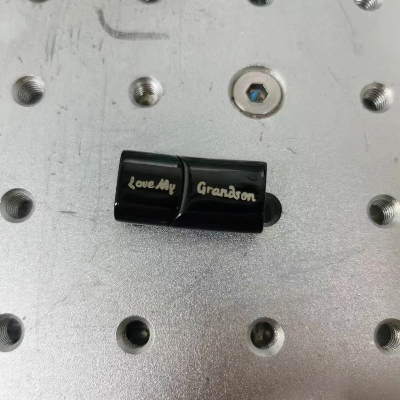 Fashion Twist Hand Woven Braided Square knot Titanium Stainless Steel Love My Son Punk Men Cuff Leather Wrap Bracelet