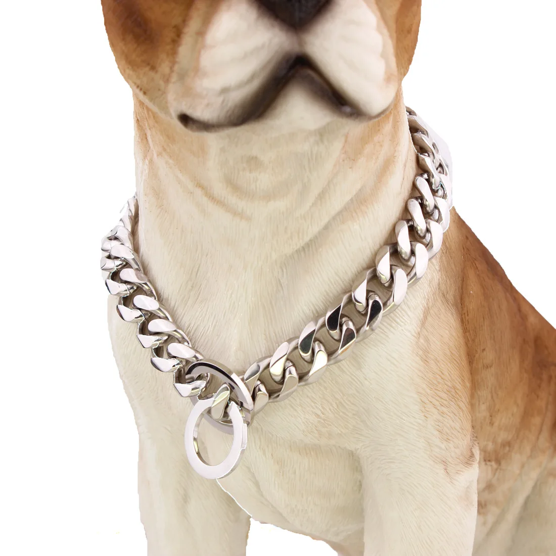 Gold collare pet big hip hop leads chains kit Dog collars choke necklace collar leash cuban dog chain