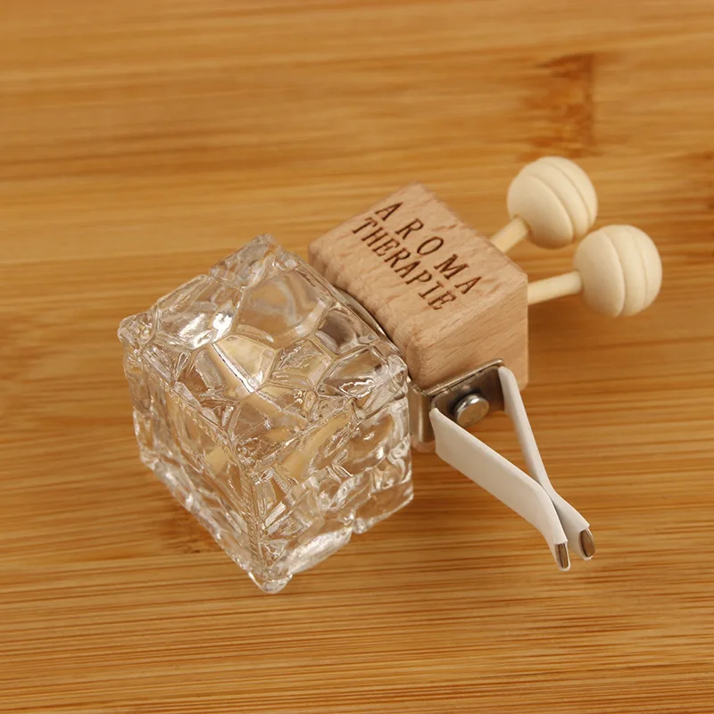 10ml Empty Car Diffuser Vent Clip Air Freshener Outlet Cooler Perfume Essential Oil Aromatherapy Bottle With Wooden Lid