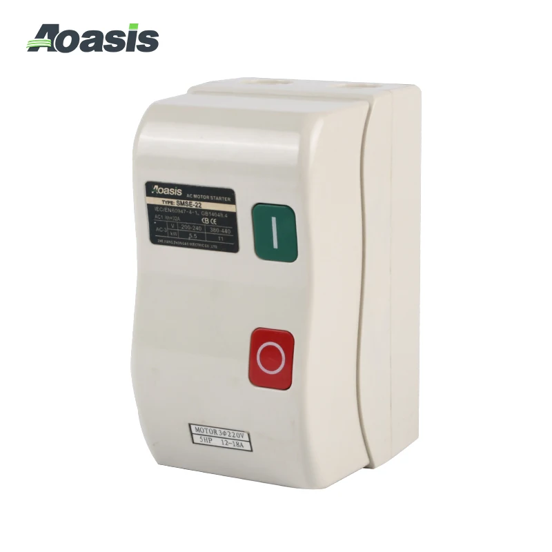 dol motor starter smse-22 22 amp 0.02kw 4kw water proof magnetic motor starter