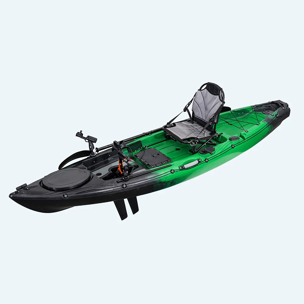3.2M customized colors single seat plastic sit on top pedal fishing kayaks with kayak paddle for lakes and rivers