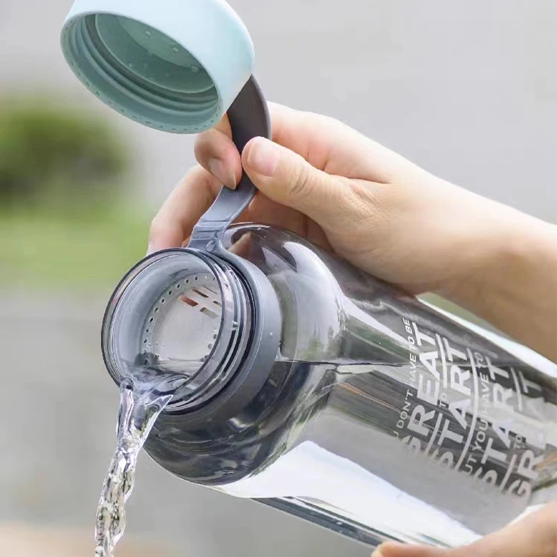 Source Factory Plastic Water Bottle Bpa Free Portable Large Capacity Clear Sports Bottles With Custom Logo