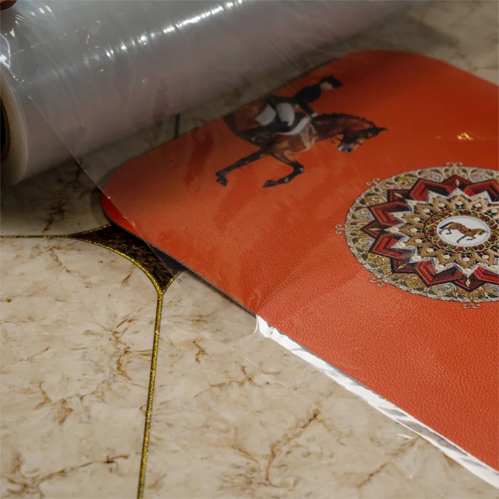 610mm width high adhesive car mats protective film sticky plastic carpet protector for cars