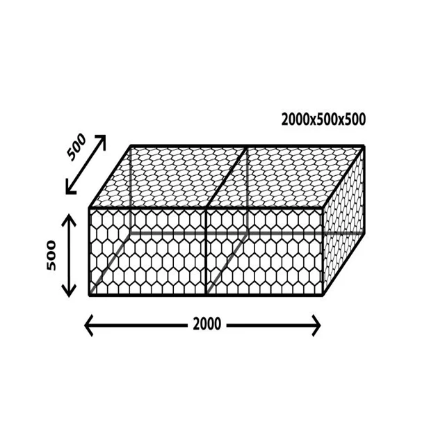  2x1x1 м сверхпрочная оцинкованная Подпорная Стена из