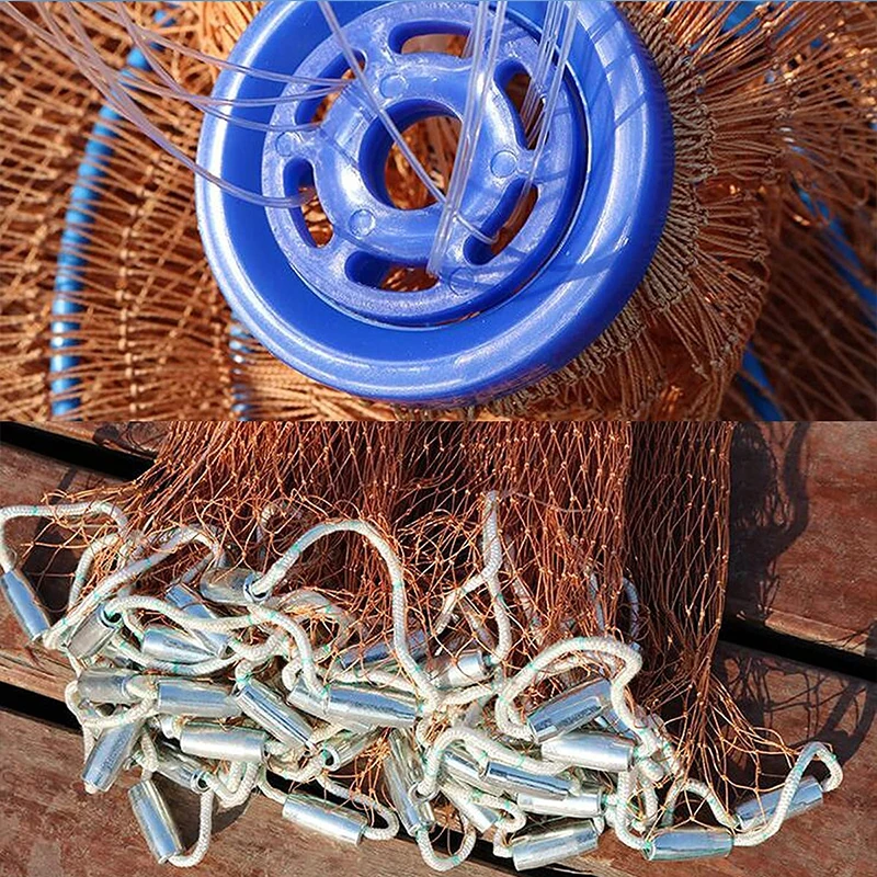 hand throwing cast net heavy duty for bait trap fish