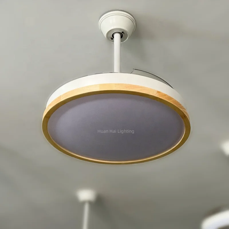 Source Manufacturer Wood Ceiling Mounted 110v/240v Ac/Dc Remote Control Led 36/42 Retractable Ceiling Fans With Lights