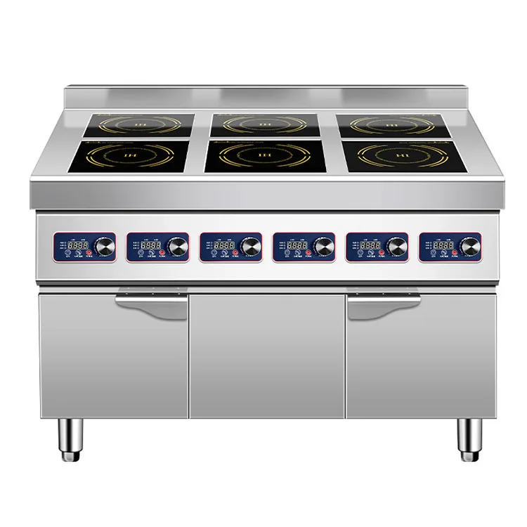 6 Burner Built In Hob Industrial Stainless Steel Cooktop Commercial Electric Induction Stove Cooking Range Cookers