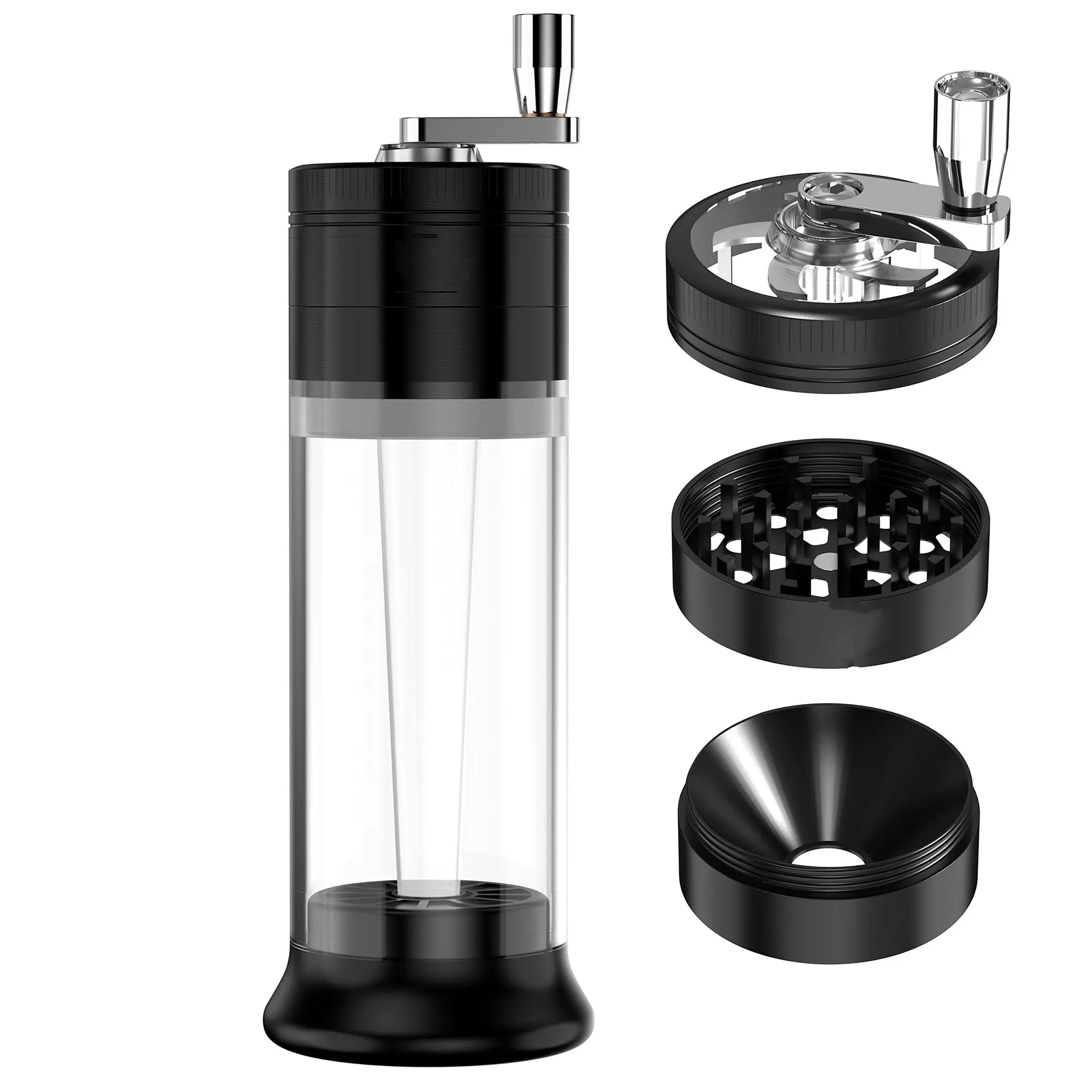 New  Multi-Functional  Metal Horn Tube Herb Grinder Two-in-One Tobacco Cigarette Filling Smoking Accessories