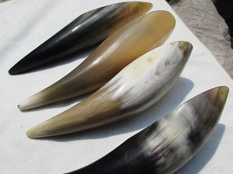 Wholesale Tianlan cow horn gua sha board big gua sha barrel tube tea spoon hollow pointing stick round point 18cm or more