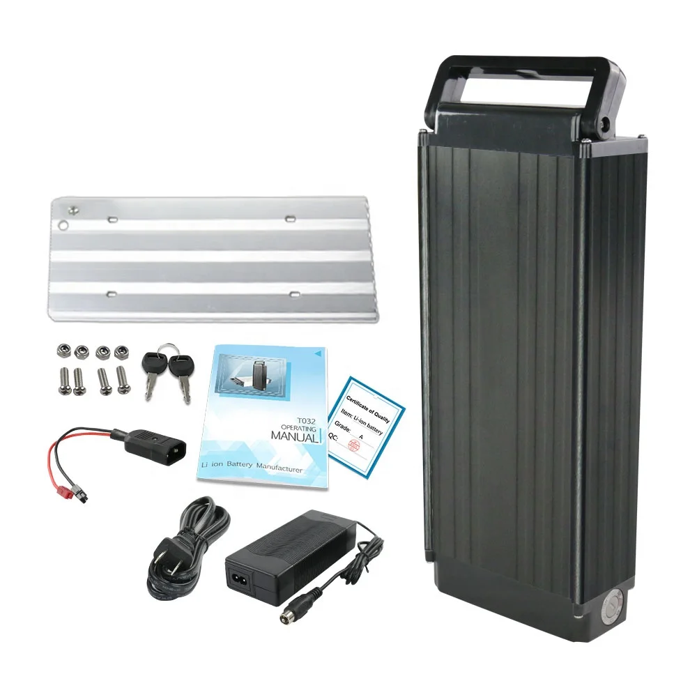 
Rear Rack Type 48V 18Ah 1000W Electric Bike Li-ion Battery Pack with 2A Charger 