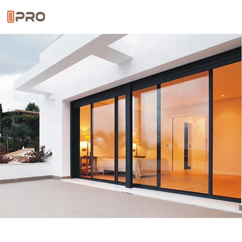 NFRC 10 years warranty double glass patio doors sound Insulation exterior aluminum sliding doors