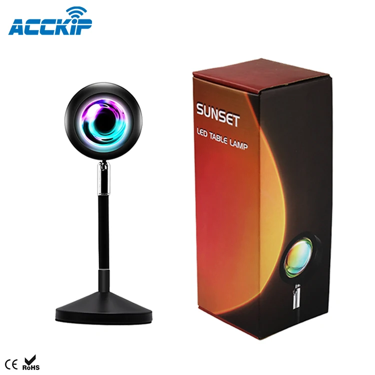 Dropshipping UFO Remote Control RGB Color LED Projection Sunset Lamp