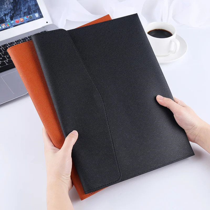 Fashion PU Leather a4 File Folder Sleeve Paper Document Organizer Bag for
