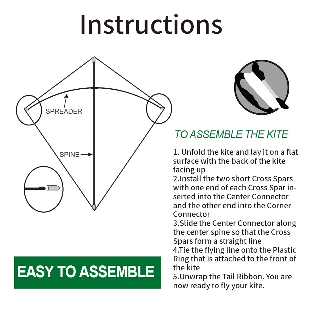 Hot sale Diamond kite with custom logo printed for promotion