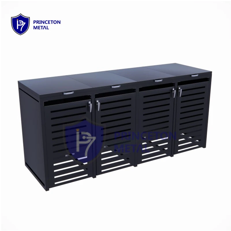 Наружная Запираемая оцинкованная стальная корзина/хранилище