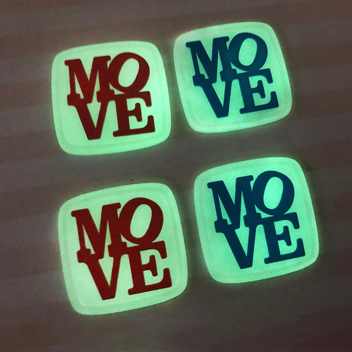 High quality custom glow in the dark rubber patches