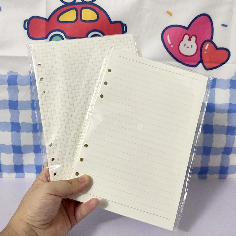 Wholesale Loose Leaf A5 A6 Refill Inner Paper 45 Sheet Spiral Notebook 6 Ring Binder Inside Pages Planner