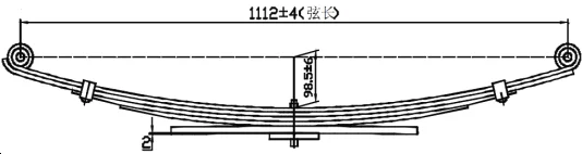 leaf spring Hino 500 heavy duty trailer truck leaf spring 48260