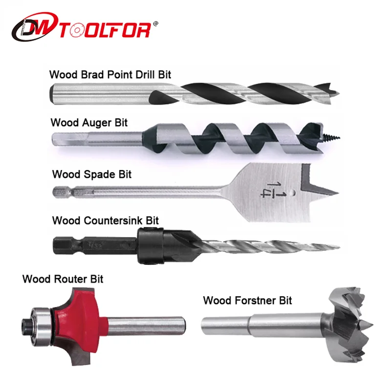 DMtools Custom 6/8/10/12/18/20mm Wood Drill Bit Auger High Carbon Steel Wood Auger Drill Bit