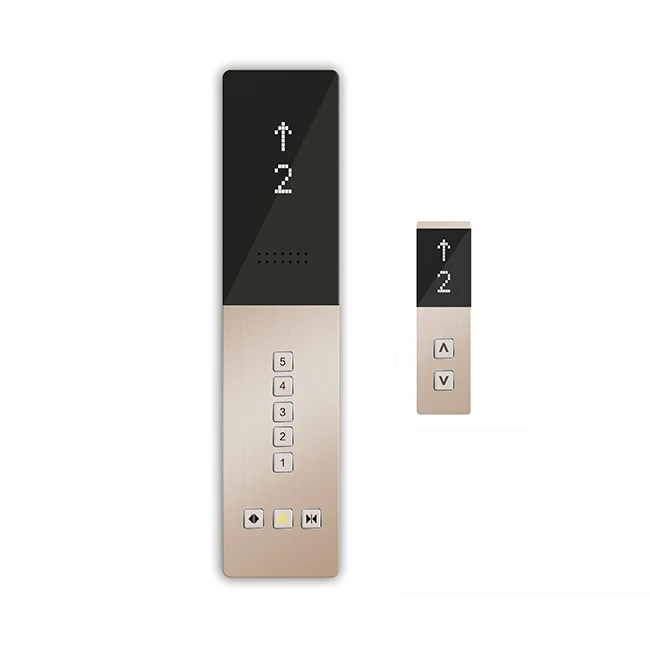 Custom stainless steel or mirrored elevator COP LOP control panel