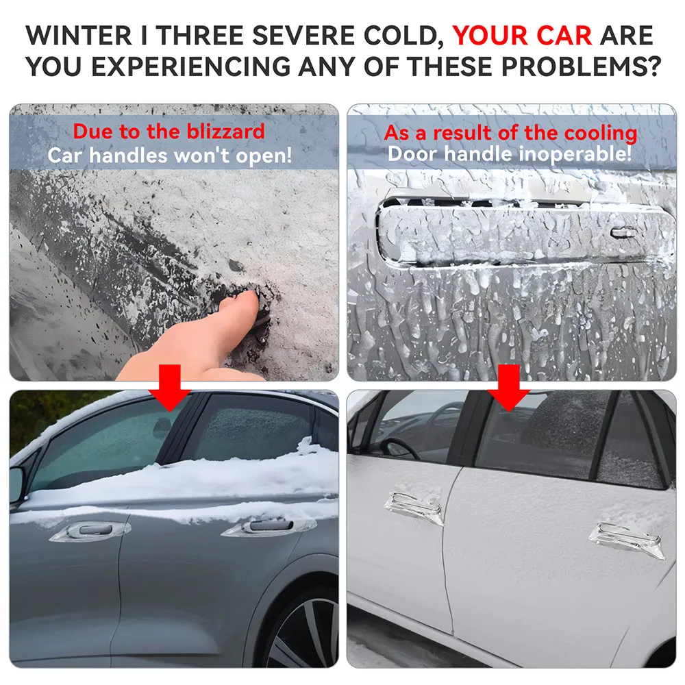 EV Door Handle Rainproof Cover Outdoor Electric Car Transparent Rain Cover Waterproof Cover with Magnet PVC for Electric Vehicle