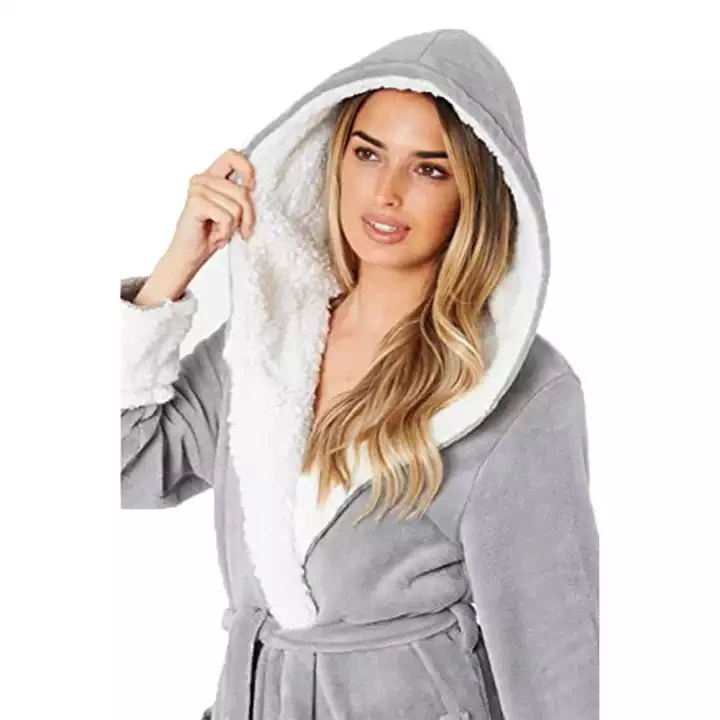 High quality Soft to touch design Luxury 5 Star Hotel Spa Bath Robe 100% Cotton Fleece Terry Bathrobe