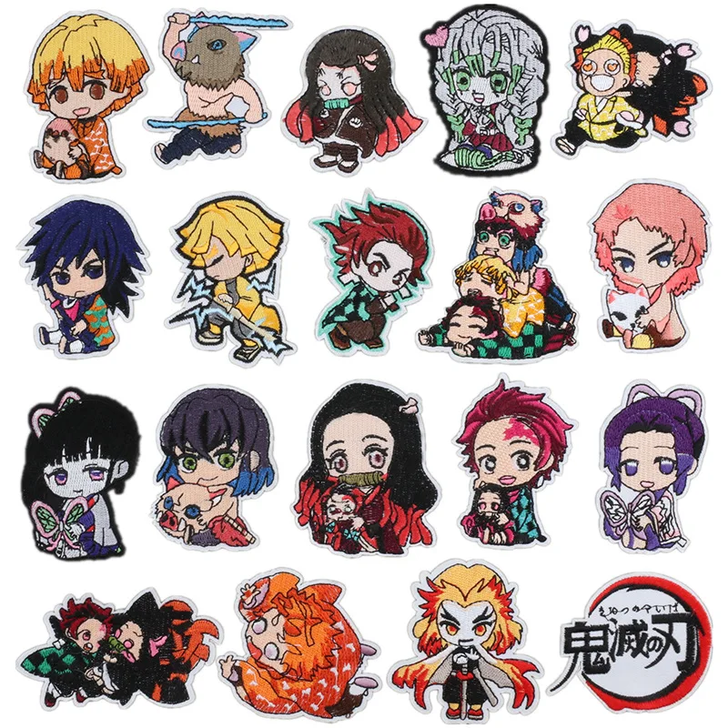 Japanese Anime Character Popular Cool Applique Clothing Bags Designer Custom Iron on Embroidered Patches