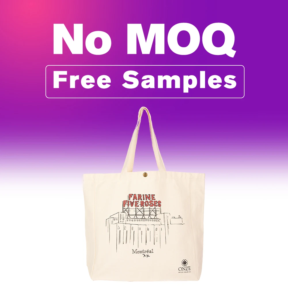 2018 trending Best Quality Cotton canvas fabric tote bags