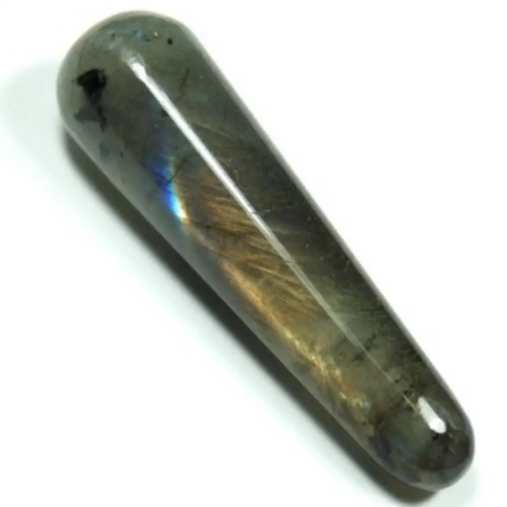Natural Labradorite Smooth Massage Wand Crystal Smooth Massage Wand For Sale Labradoride Massage wand for sale