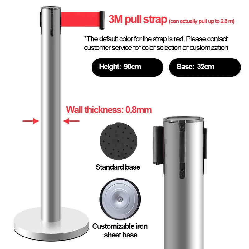 Stainless Sign Frame Floor Stand Retractable Belt Stand Barrier Crowd Bank Queue Line Control Post Queue Barrier