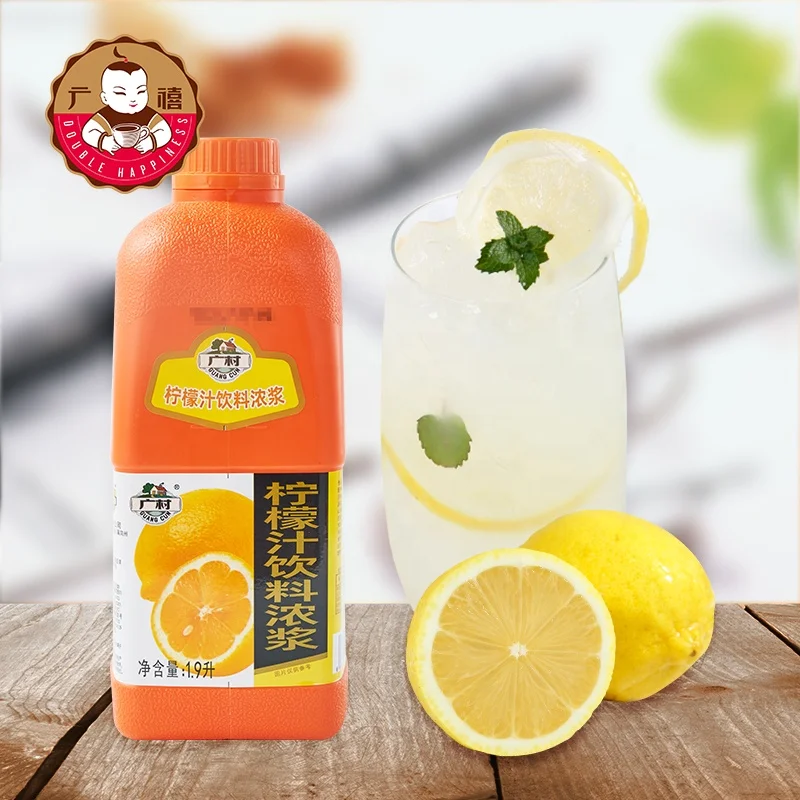 1 9 л Guangcun концентрат лимонного сока для напитков с ароматом Пузырькового