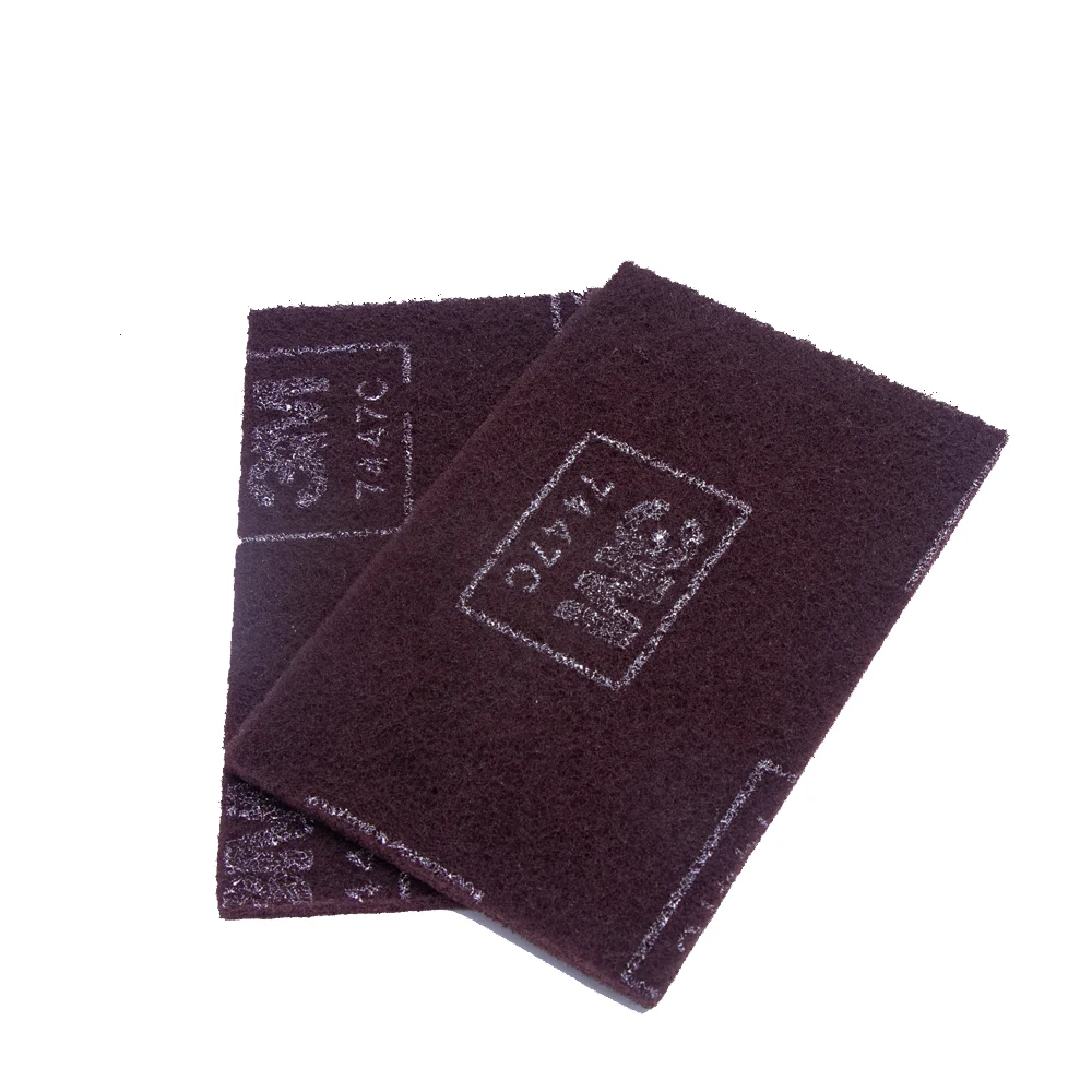 OEM aluminium oxide fast cut and finish fine dark red 7447c scouring pad alternative to steel wool