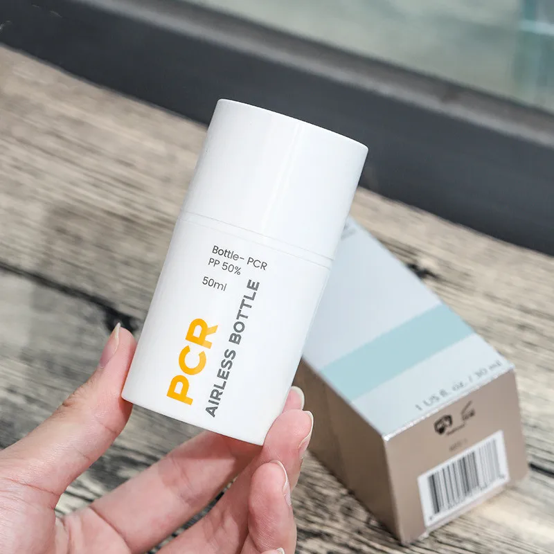 pcr airless pump bottle pcr cosmetic pump bottle 50ml 100ml 150ml 200ml 100% pcr plastic bottle